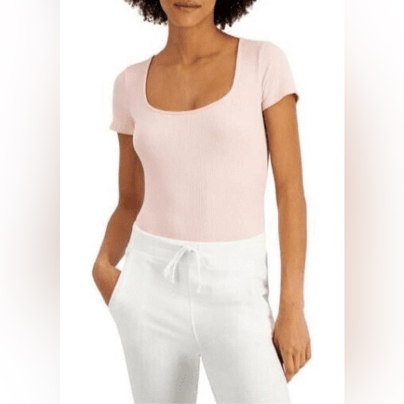 NWT Women’s Plus Size Jenni Intimates Angel White Square Neck Thong Bodysuit - Picture 4 of 6